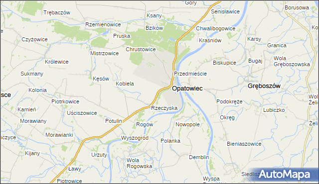 mapa Podskale gmina Opatowiec, Podskale gmina Opatowiec na mapie Targeo