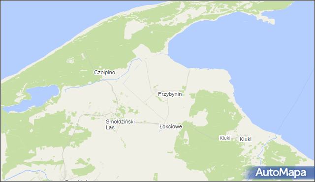 mapa Przybynin, Przybynin na mapie Targeo