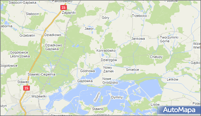 mapa Dzierzgów gmina Milicz, Dzierzgów gmina Milicz na mapie Targeo