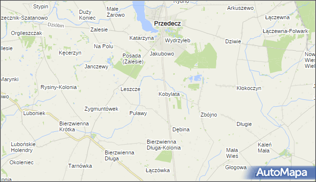 mapa Kobylata, Kobylata na mapie Targeo