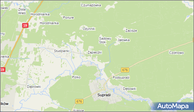 mapa Podjałówka, Podjałówka na mapie Targeo