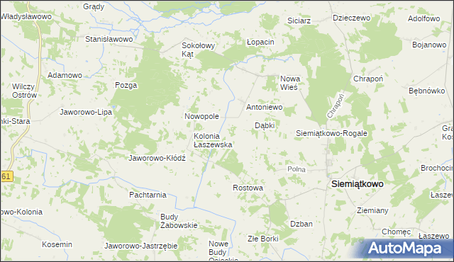 mapa Siemiątkowo-Siódmaczka, Siemiątkowo-Siódmaczka na mapie Targeo