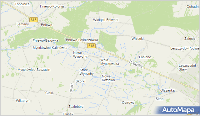 mapa Wola Mystkowska, Wola Mystkowska na mapie Targeo