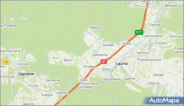 mapa Zalezianka, Zalezianka na mapie Targeo