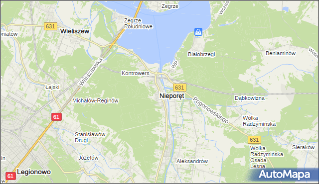 mapa Nieporęt, Nieporęt na mapie Targeo