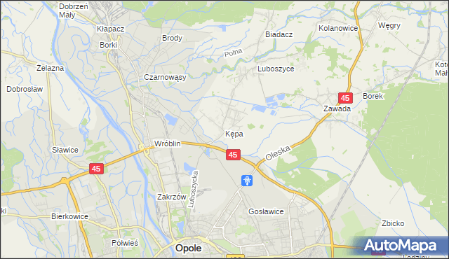 mapa Kępa gmina Łubniany, Kępa gmina Łubniany na mapie Targeo