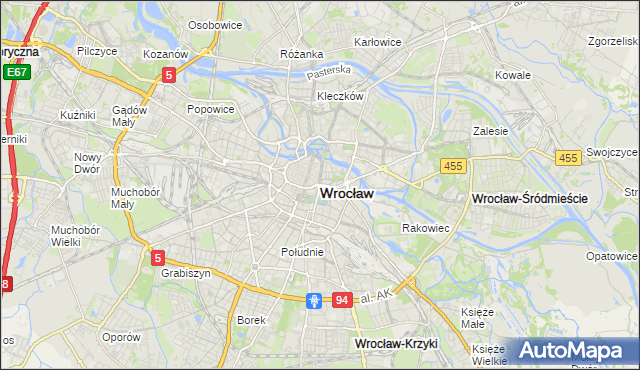 mapa Wrocławia, Wrocław na mapie Targeo