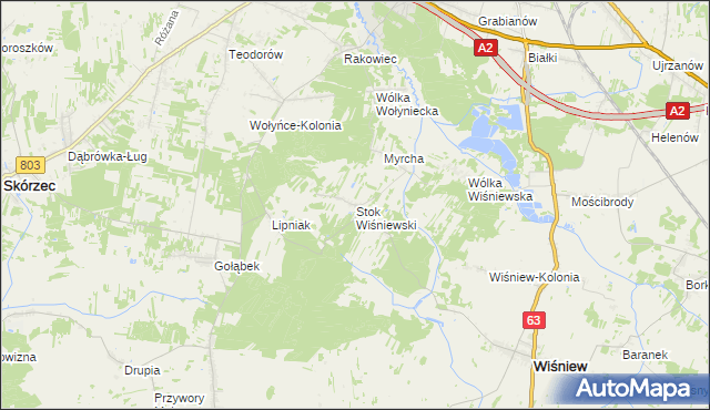 mapa Stok Wiśniewski, Stok Wiśniewski na mapie Targeo