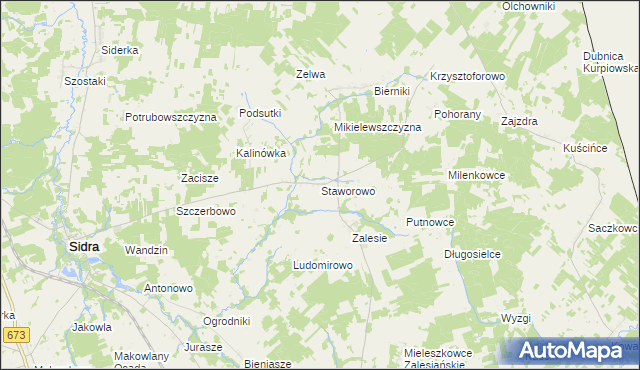 mapa Staworowo, Staworowo na mapie Targeo