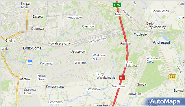 mapa Wiskitno A-Las, Wiskitno A-Las na mapie Targeo