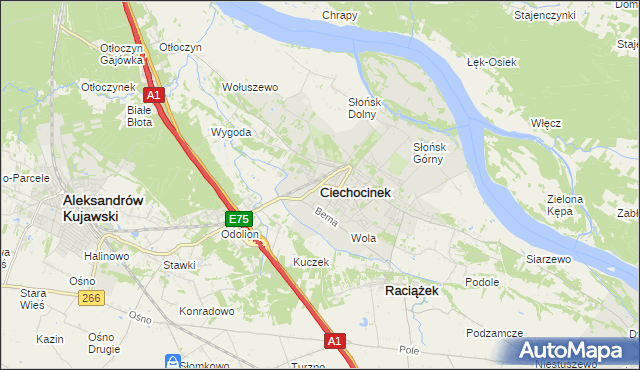 mapa Ciechocinek, Ciechocinek na mapie Targeo