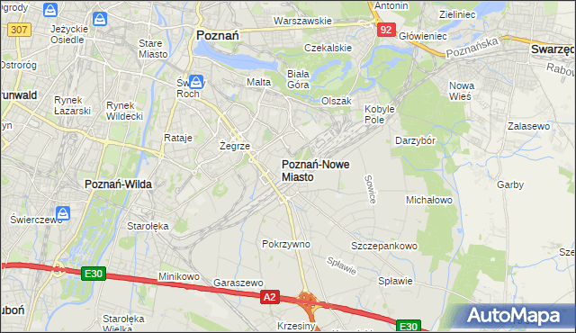 mapa Franowo, Franowo na mapie Targeo