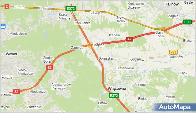 mapa Góraszka, Góraszka na mapie Targeo