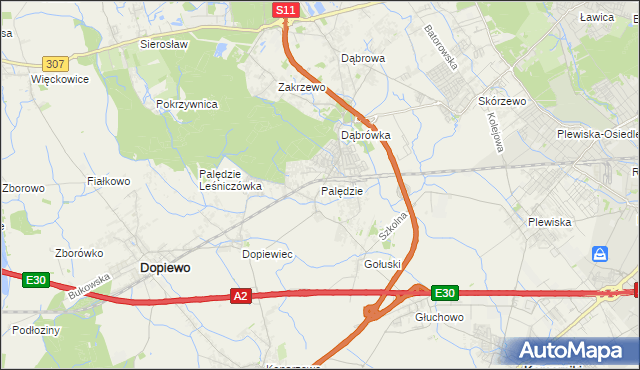 mapa Palędzie, Palędzie na mapie Targeo