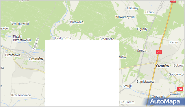 mapa Polesie Mikułowskie, Polesie Mikułowskie na mapie Targeo