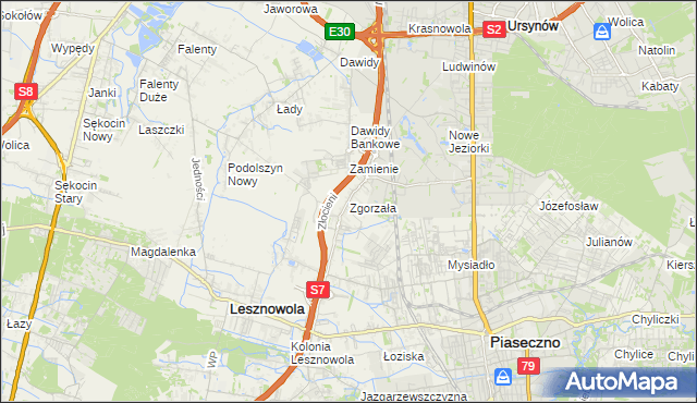 mapa Zgorzała, Zgorzała na mapie Targeo