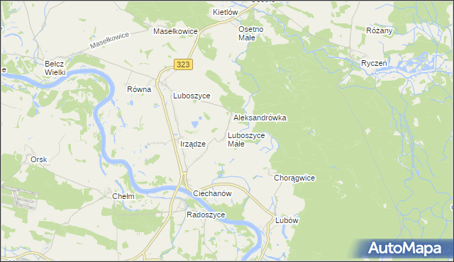 mapa Luboszyce Małe, Luboszyce Małe na mapie Targeo