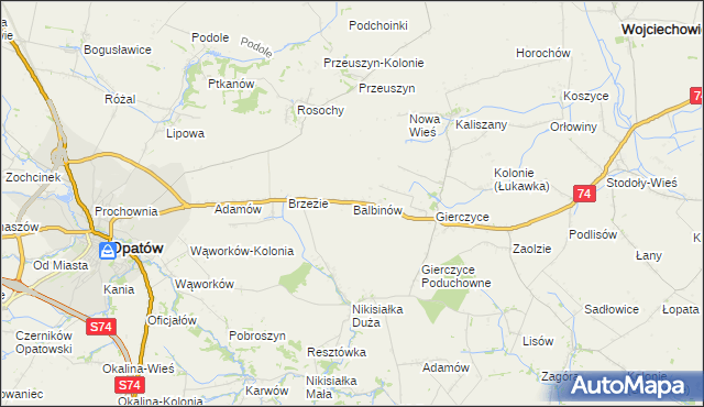 mapa Balbinów, Balbinów na mapie Targeo