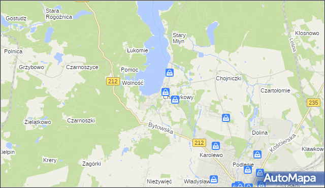 mapa Charzykowy, Charzykowy na mapie Targeo