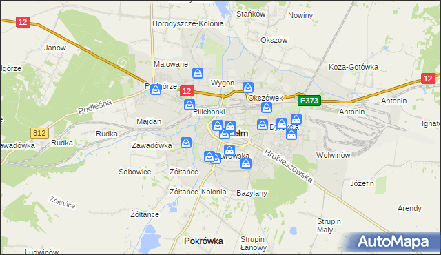 mapa Chełma, Chełm na mapie Targeo