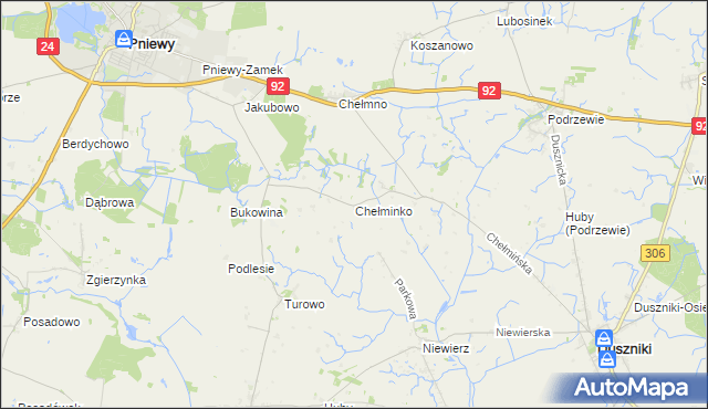 mapa Chełminko, Chełminko na mapie Targeo