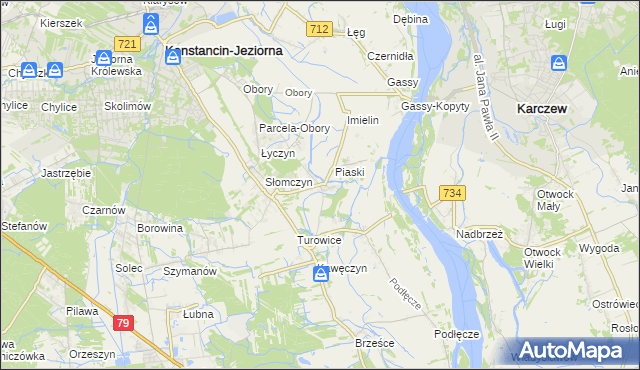 mapa Cieciszew, Cieciszew na mapie Targeo