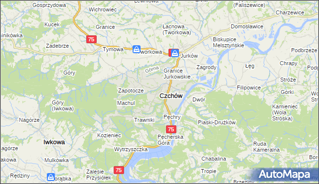 mapa Czchów, Czchów na mapie Targeo