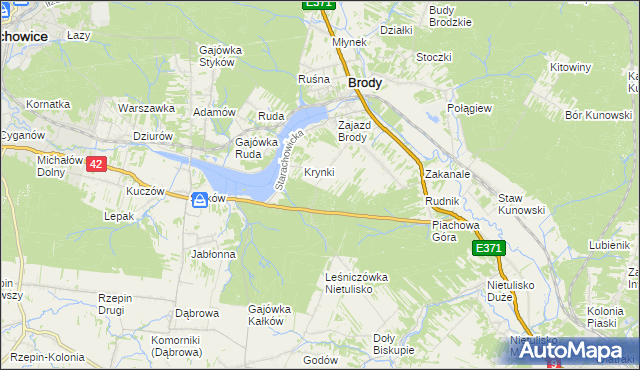 mapa Gajówka Krynki, Gajówka Krynki na mapie Targeo