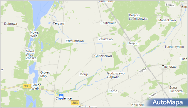 mapa Godziszewo gmina Siedlec, Godziszewo gmina Siedlec na mapie Targeo