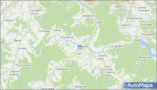 mapa Hoczew, Hoczew na mapie Targeo