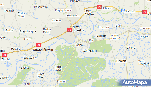 mapa Ispina, Ispina na mapie Targeo
