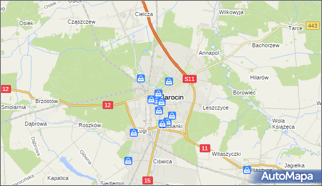 mapa Jarocin, Jarocin na mapie Targeo