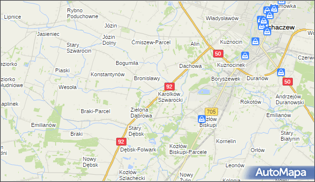 mapa Karolków Szwarocki, Karolków Szwarocki na mapie Targeo