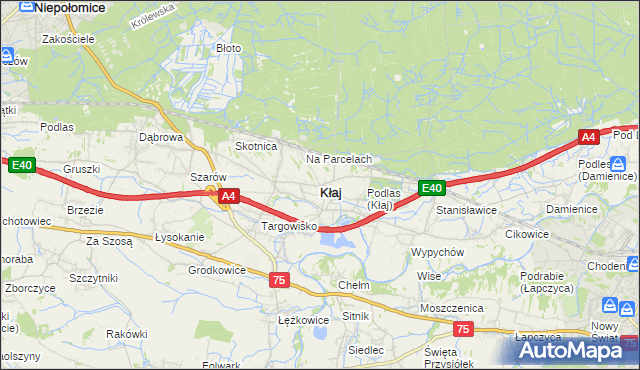 mapa Kłaj, Kłaj na mapie Targeo