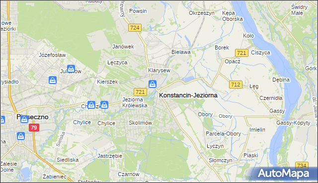 mapa Konstancin-Jeziorna, Konstancin-Jeziorna na mapie Targeo