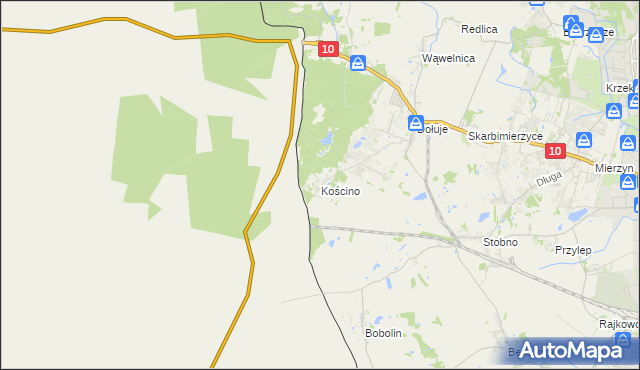 mapa Kościno, Kościno na mapie Targeo