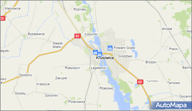 mapa Kruszwica, Kruszwica na mapie Targeo