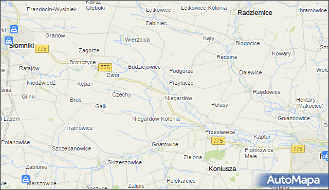 mapa Niegardów, Niegardów na mapie Targeo