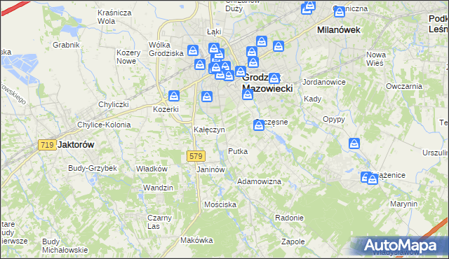 mapa Odrano-Wola, Odrano-Wola na mapie Targeo