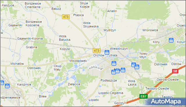 mapa Orchów, Orchów na mapie Targeo