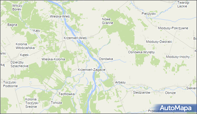 mapa Osnówka, Osnówka na mapie Targeo