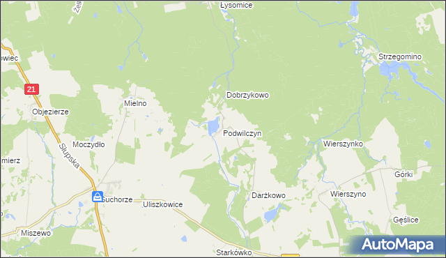 mapa Podwilczyn, Podwilczyn na mapie Targeo