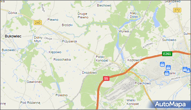 mapa Polski Konopat, Polski Konopat na mapie Targeo