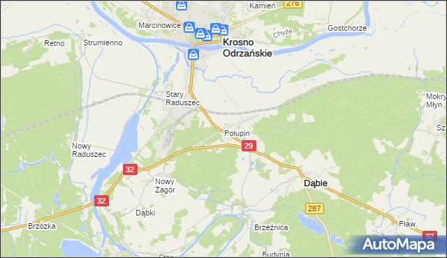 mapa Połupin, Połupin na mapie Targeo