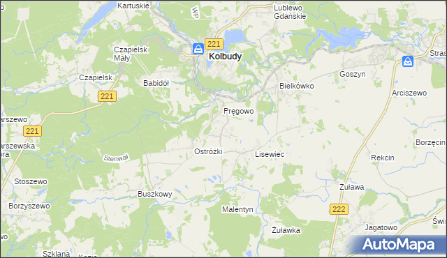 mapa Pręgowo Górne, Pręgowo Górne na mapie Targeo