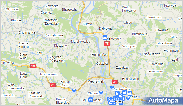 mapa Rdziostów, Rdziostów na mapie Targeo