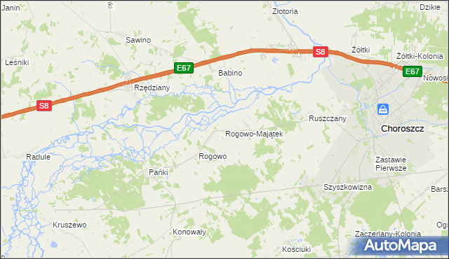 mapa Rogowo-Majątek, Rogowo-Majątek na mapie Targeo