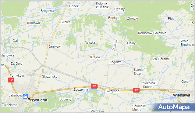 mapa Romualdów gmina Wieniawa, Romualdów gmina Wieniawa na mapie Targeo