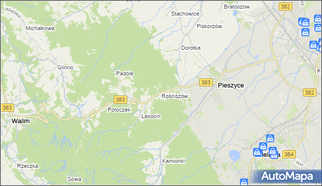 mapa Rościszów, Rościszów na mapie Targeo