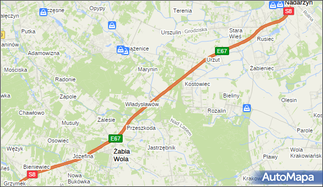 mapa Siestrzeń, Siestrzeń na mapie Targeo